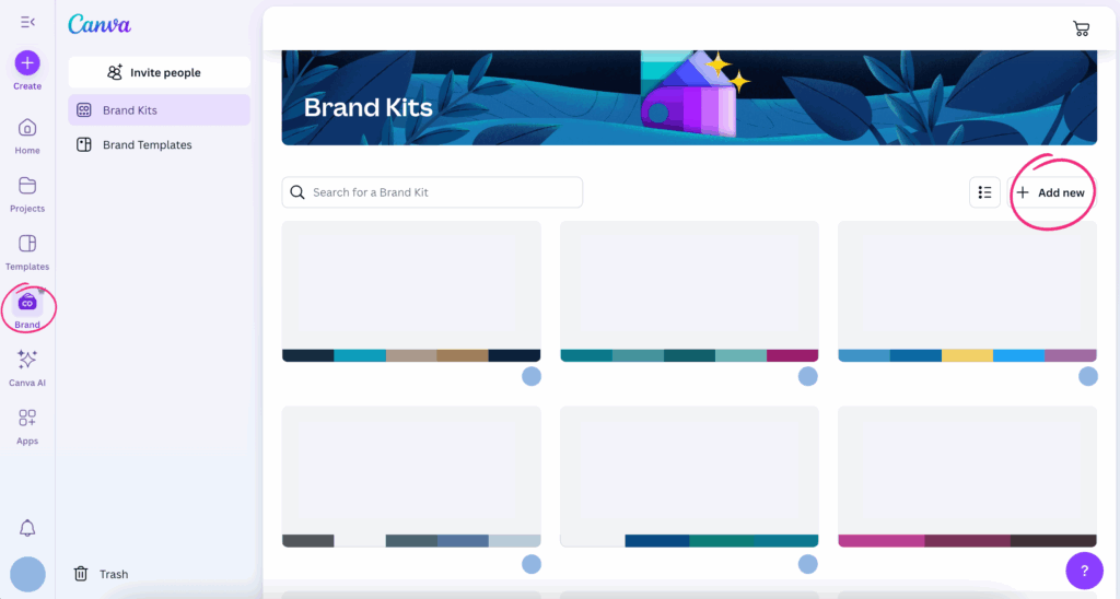 Add your branding to Canva's brand kit.