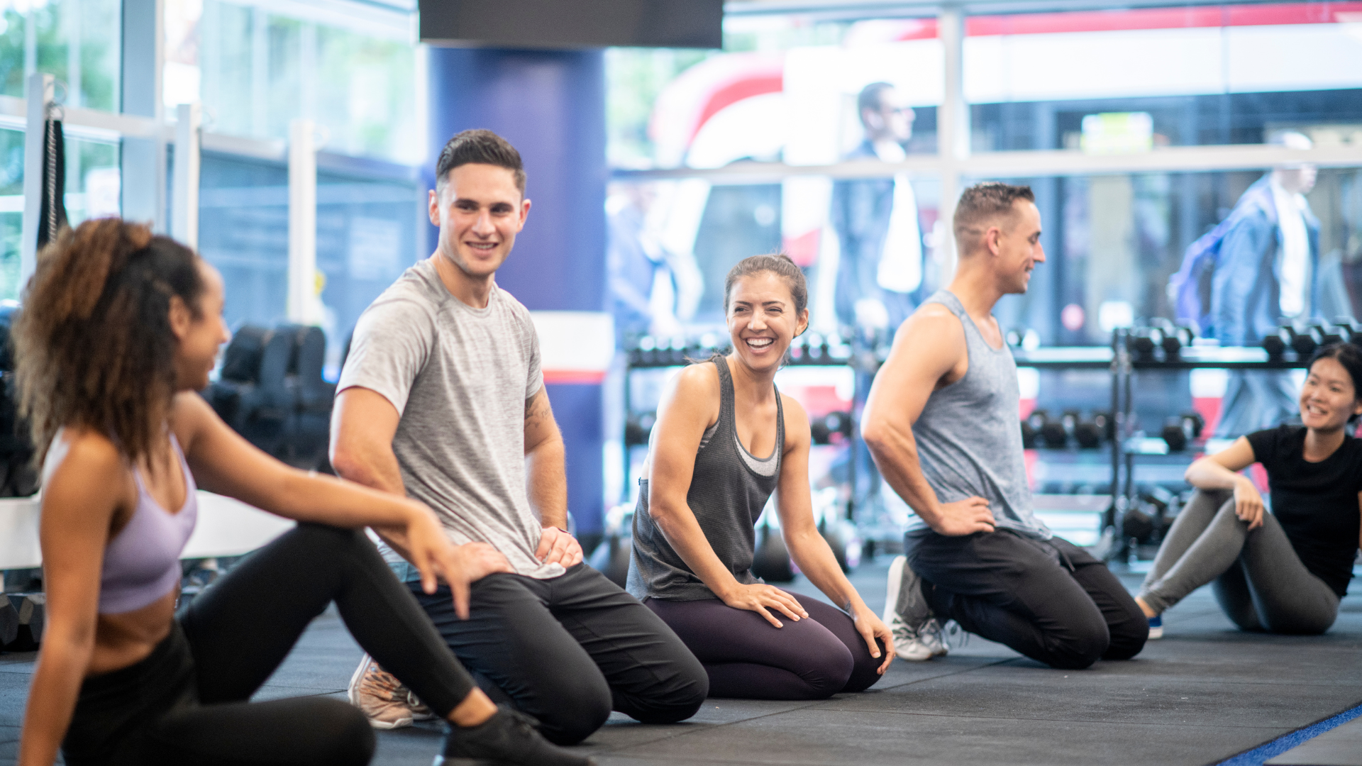 friends celebrating fitness challenge progress