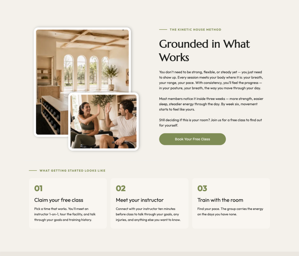 Your site should look great and it should be focused on conversions